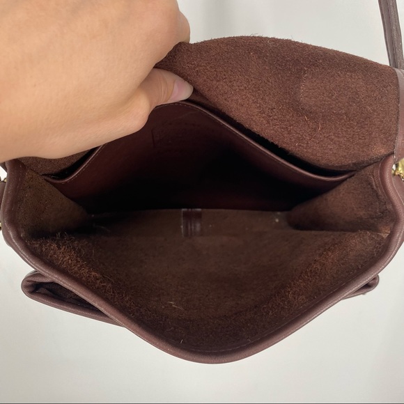 Coach Vintage Brown Leather Willis Station Crossbody Bag 5130 - Picture 8 of 10